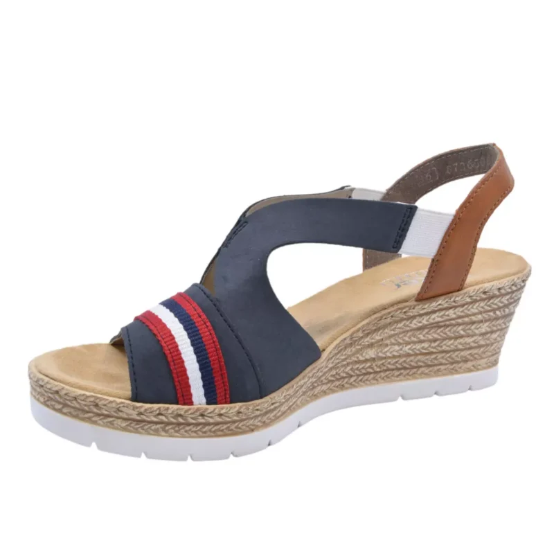 SANDAŁY RIEKER 619S6/14 BLAU KOMBI - obrazek 5