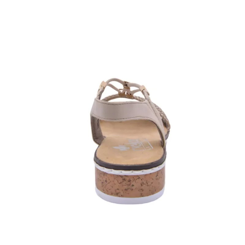 SANDAŁY RIEKER V3662/62 BEIGE - obrazek 3