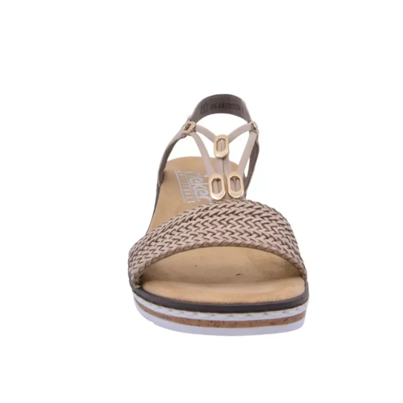 SANDAŁY RIEKER V3662/62 BEIGE - obrazek 2