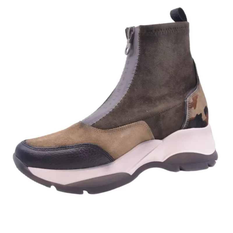 BOTKI HISPANITAS HI222202 BLACK VELURE OLIVE - obrazek 4