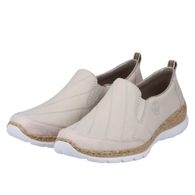 MOKASYNY RIEKER N4274/60 BEIGE - obrazek 3