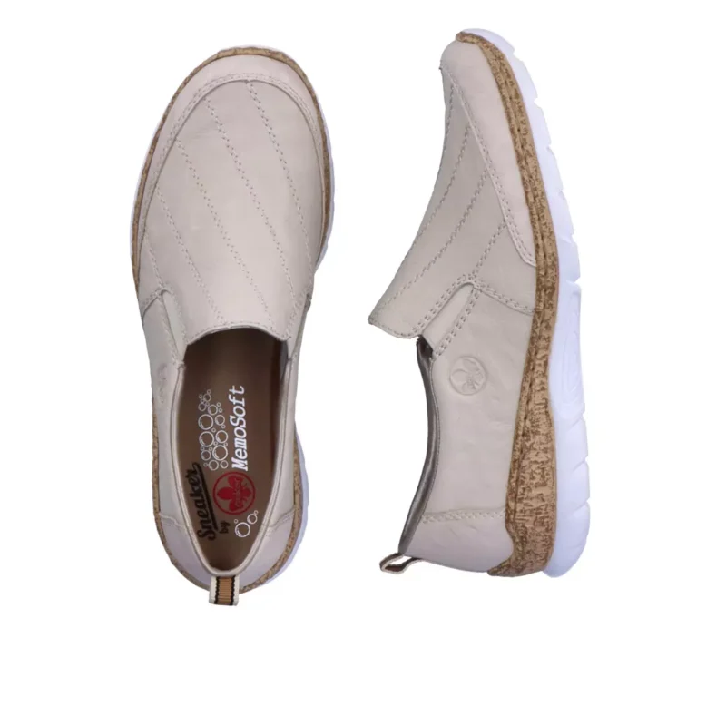 MOKASYNY RIEKER N4274/60 BEIGE - obrazek 2