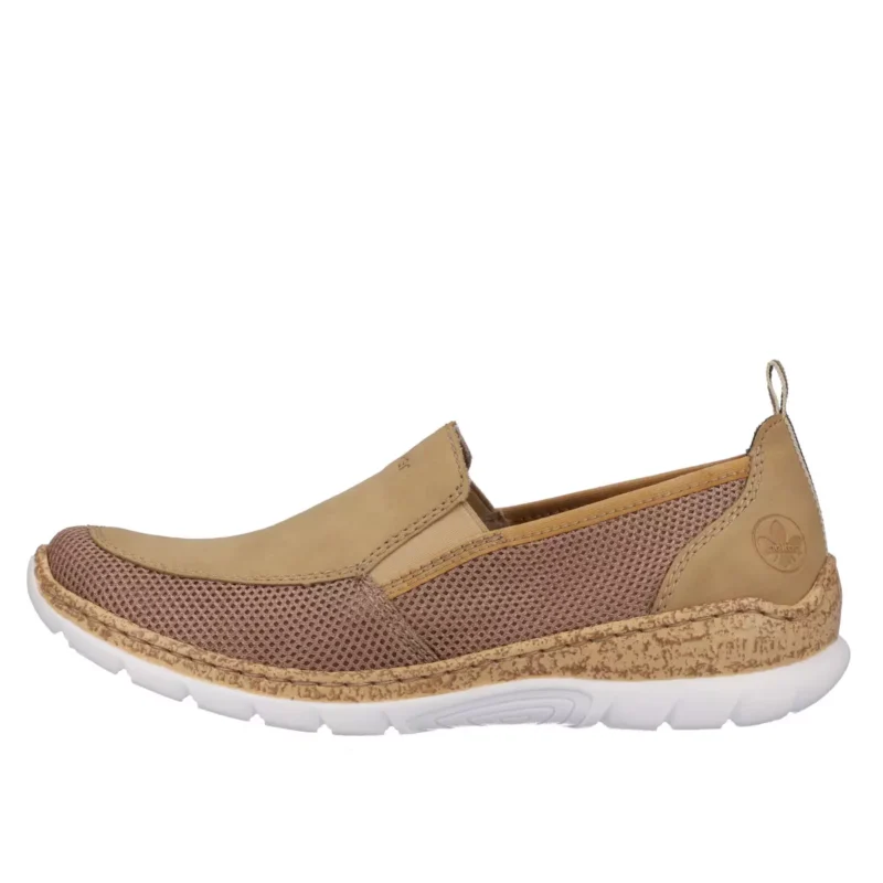 MOKASYNY RIEKER N4275/64 BEIGE - obrazek 6