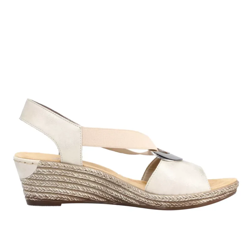 SANDAŁY RIEKER 624H6/60 BEIGE - obrazek 9