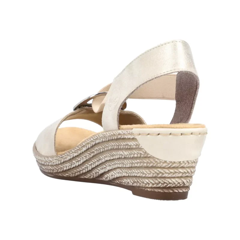 SANDAŁY RIEKER 624H6/60 BEIGE - obrazek 8