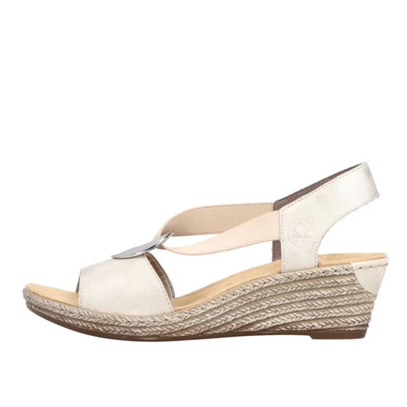 SANDAŁY RIEKER 624H6/60 BEIGE - obrazek 6