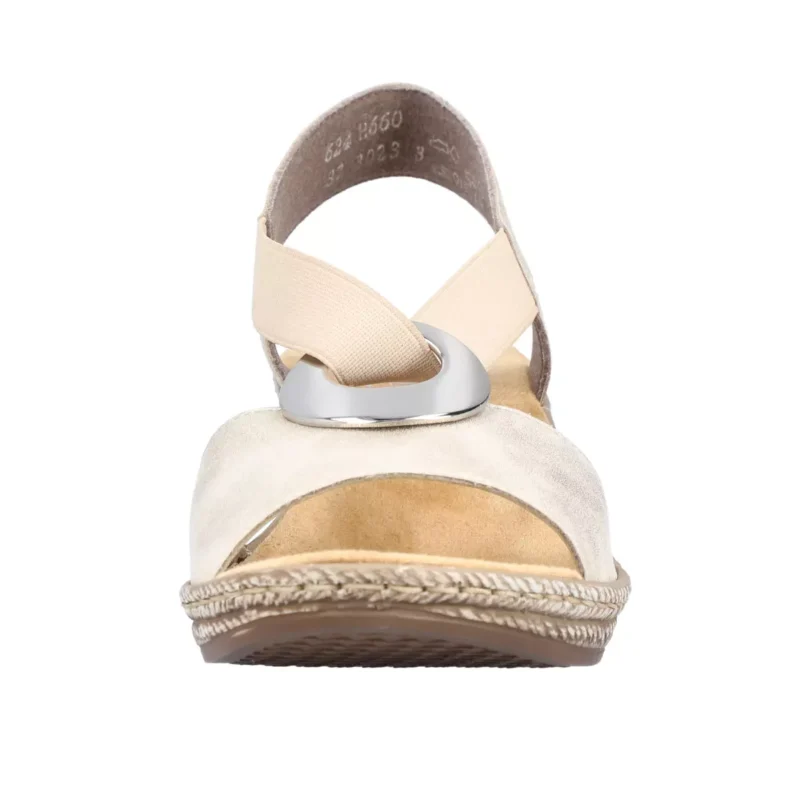 SANDAŁY RIEKER 624H6/60 BEIGE - obrazek 5