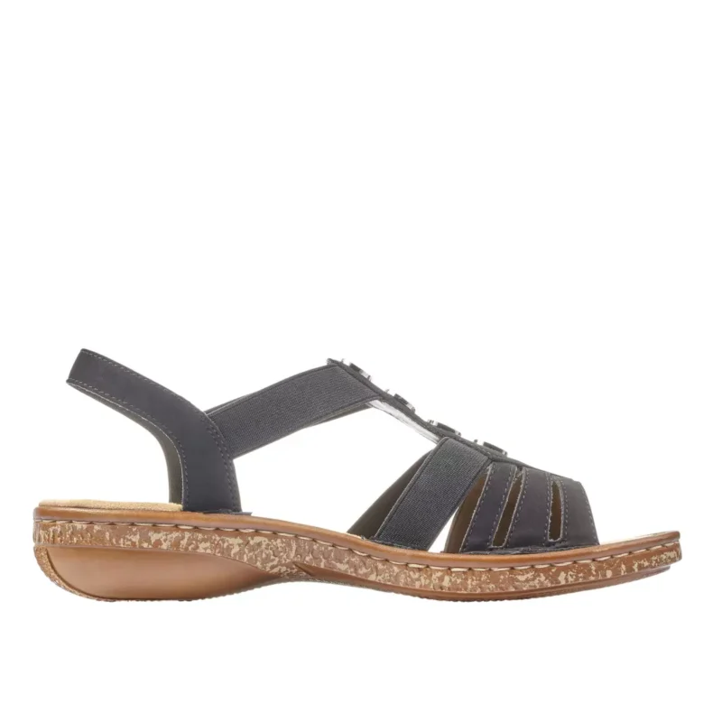 SANDAŁY RIEKER 62831/00 SCHWARZ - obrazek 6