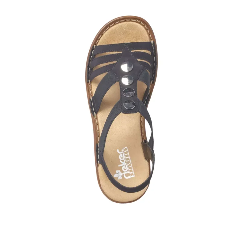 SANDAŁY RIEKER 62831/00 SCHWARZ - obrazek 4