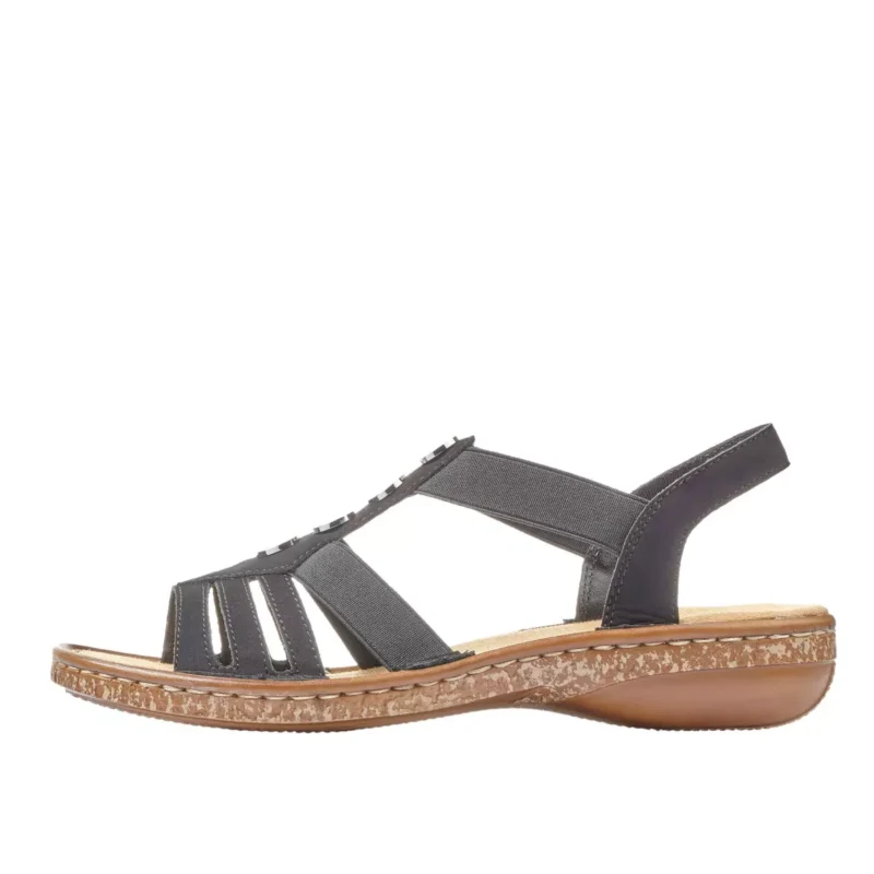 SANDAŁY RIEKER 62831/00 SCHWARZ - obrazek 3