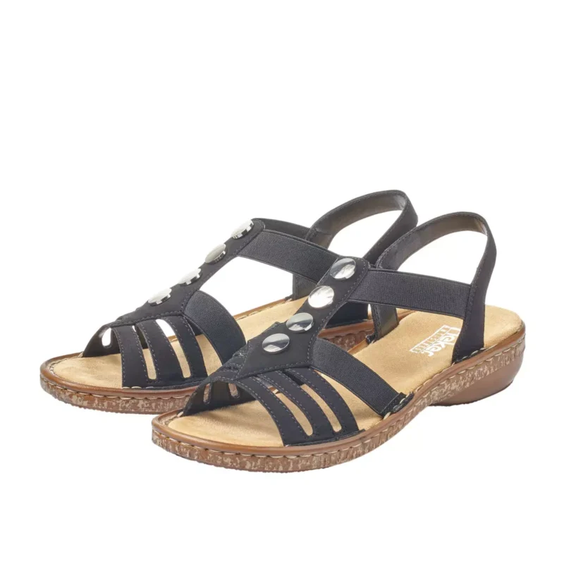 SANDAŁY RIEKER 62831/00 SCHWARZ - obrazek 2