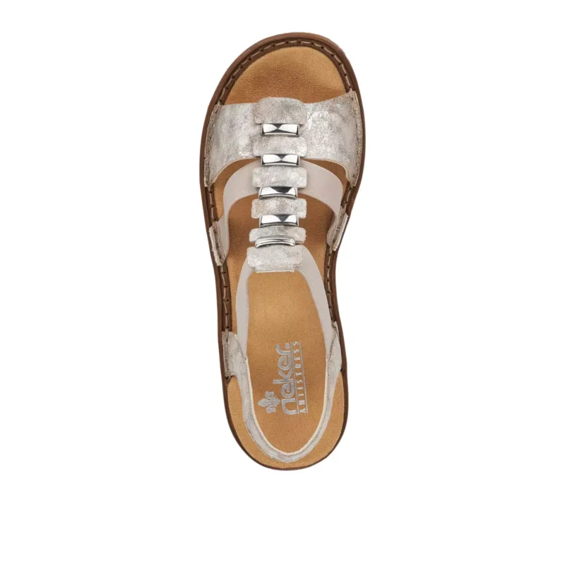 SANDAŁY RIEKER 62850/90 METALLIC - obrazek 7