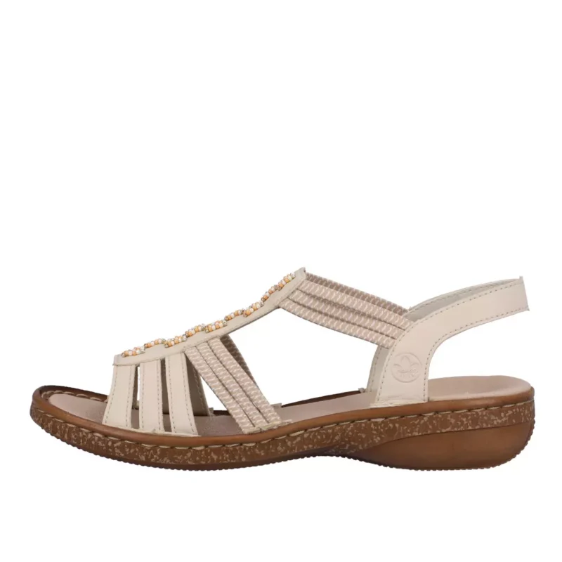 SANDAŁY RIEKER 62855/60 BEIGE - obrazek 6