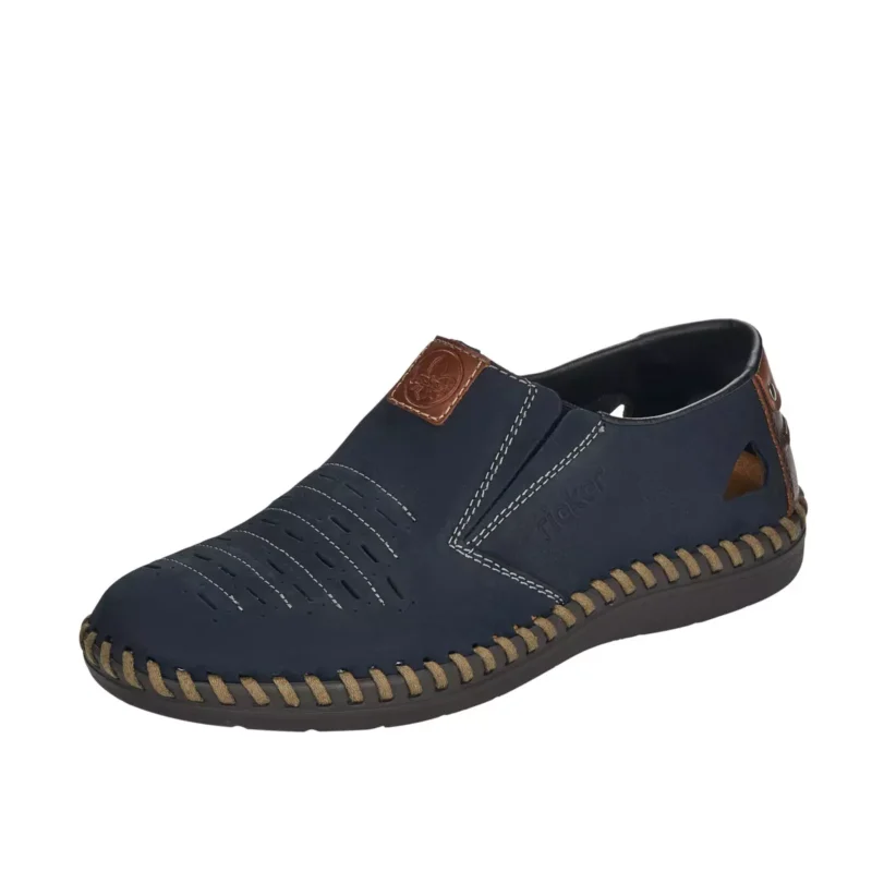 MOKASYNY RIEKER B2457/14 BLAU - obrazek 8
