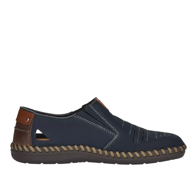 MOKASYNY RIEKER B2457/14 BLAU - obrazek 7