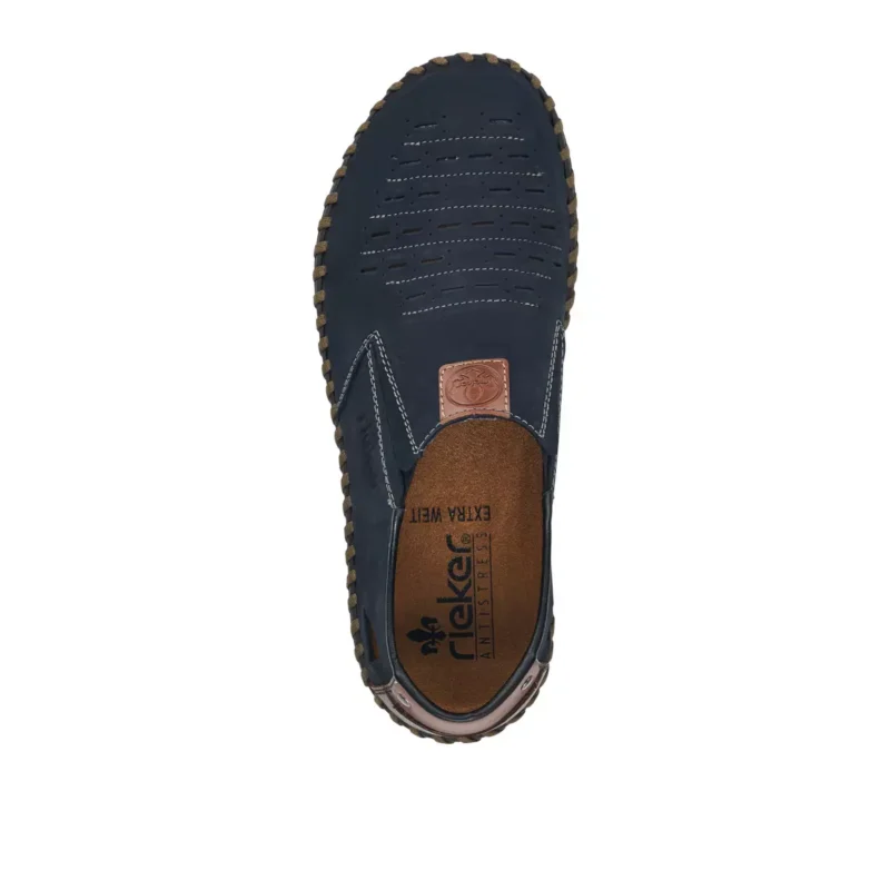 MOKASYNY RIEKER B2457/14 BLAU - obrazek 5