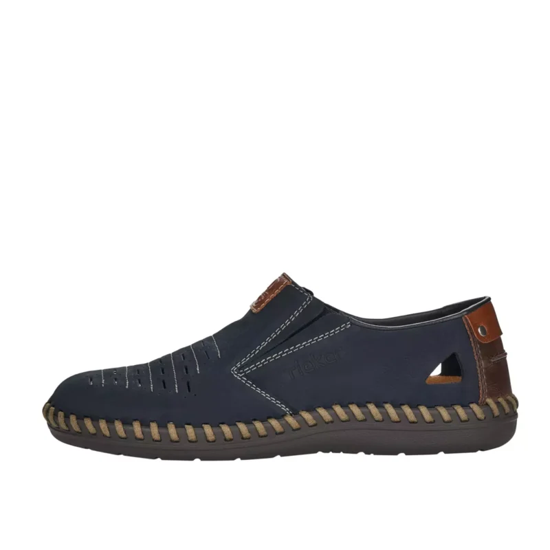 MOKASYNY RIEKER B2457/14 BLAU - obrazek 4