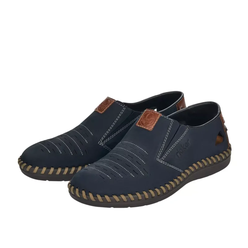 MOKASYNY RIEKER B2457/14 BLAU - obrazek 2