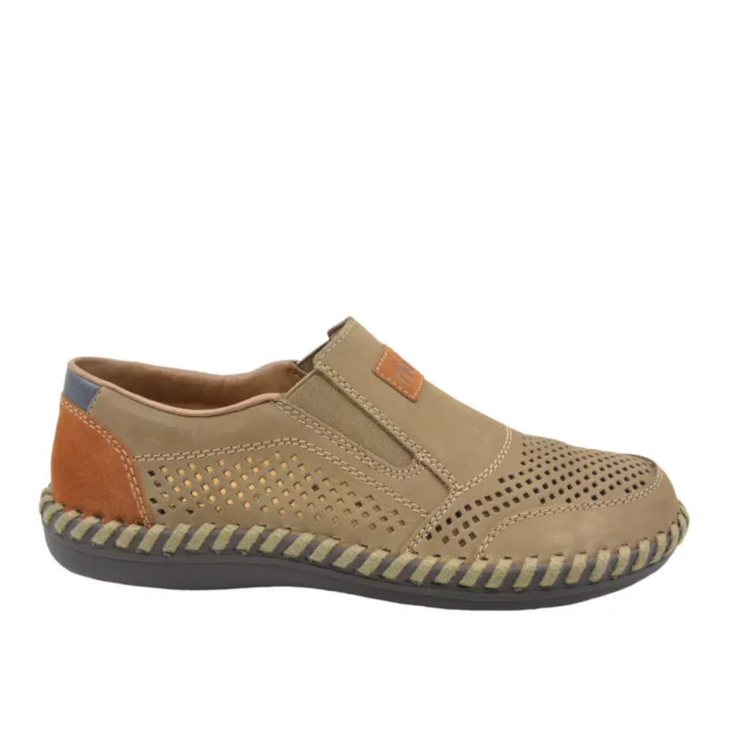 MOKASYNY RIEKER B2466/64 BEIGE - obrazek 8