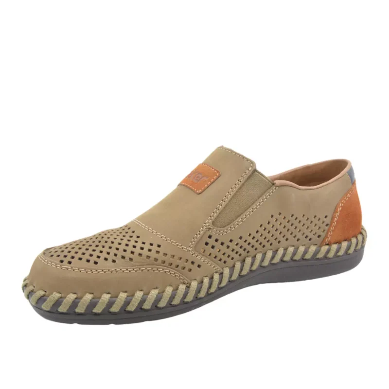 MOKASYNY RIEKER B2466/64 BEIGE - obrazek 7