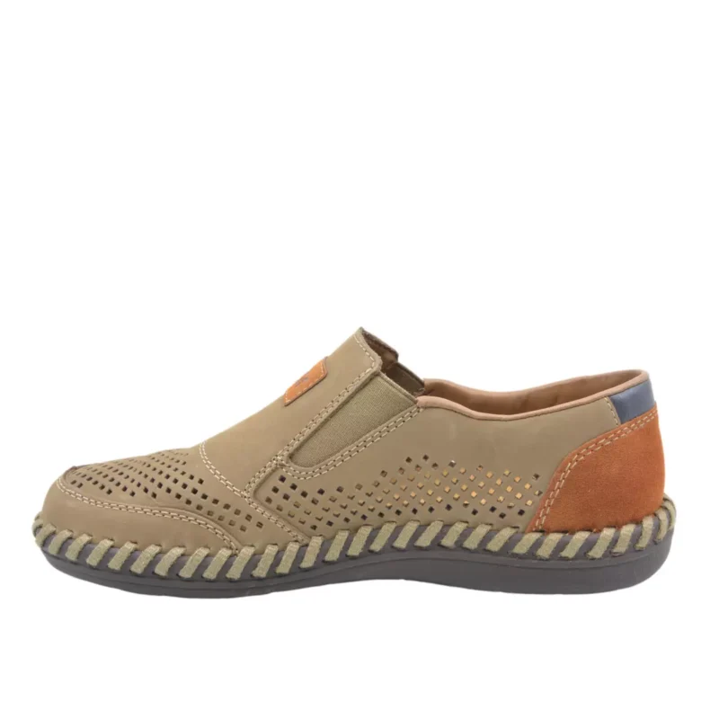 MOKASYNY RIEKER B2466/64 BEIGE - obrazek 3