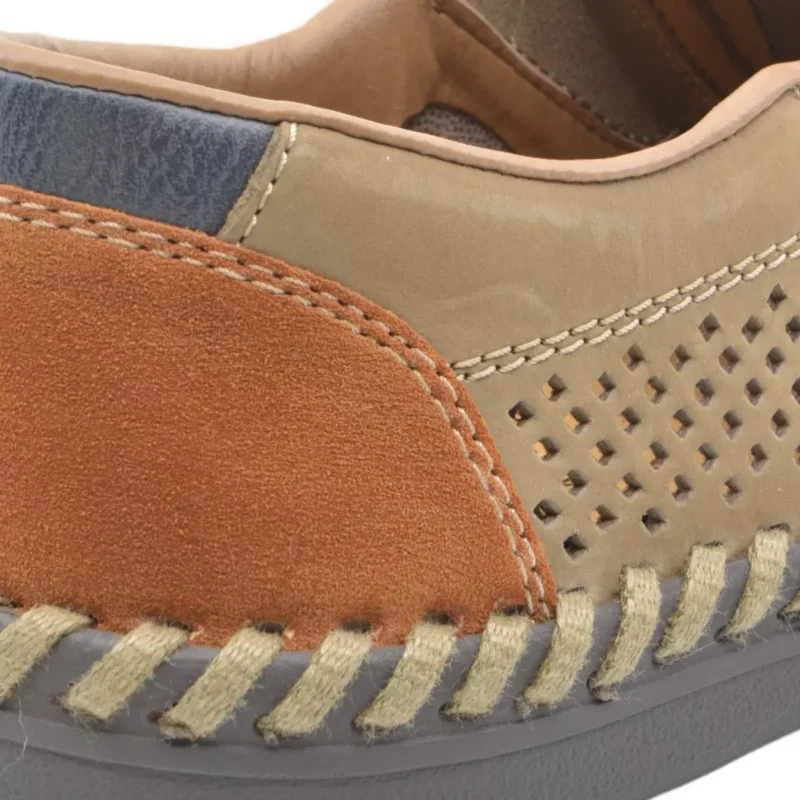 MOKASYNY RIEKER B2466/64 BEIGE - obrazek 2