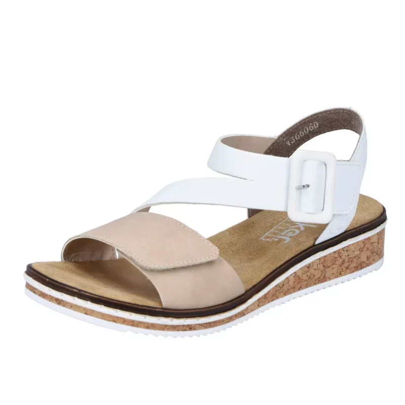 SANDAŁY RIEKER V3660/60 BEIGE - obrazek 10