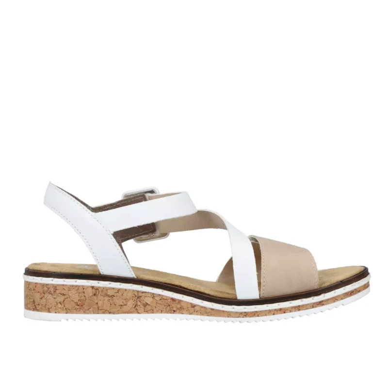 SANDAŁY RIEKER V3660/60 BEIGE - obrazek 9