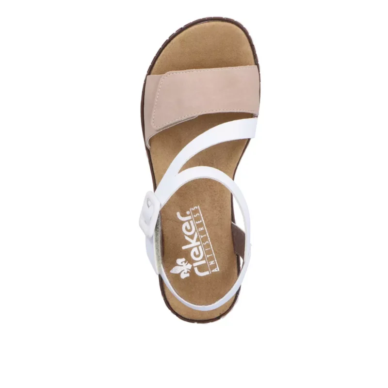 SANDAŁY RIEKER V3660/60 BEIGE - obrazek 7