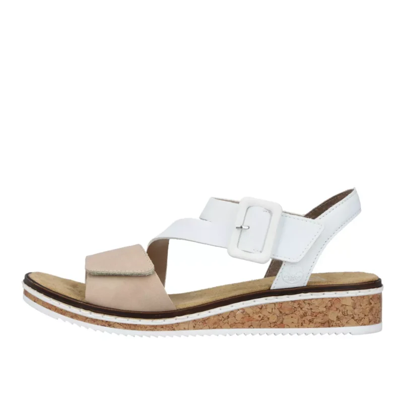 SANDAŁY RIEKER V3660/60 BEIGE - obrazek 6