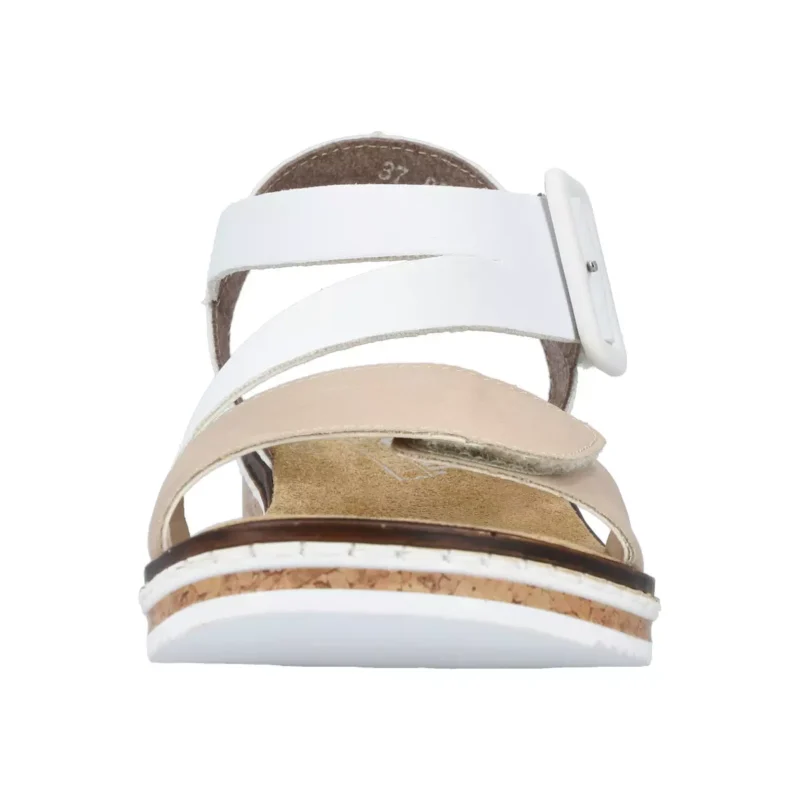 SANDAŁY RIEKER V3660/60 BEIGE - obrazek 5