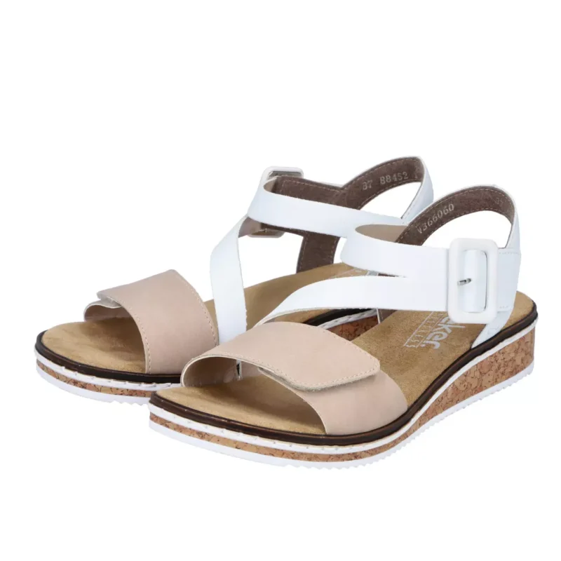 SANDAŁY RIEKER V3660/60 BEIGE - obrazek 3