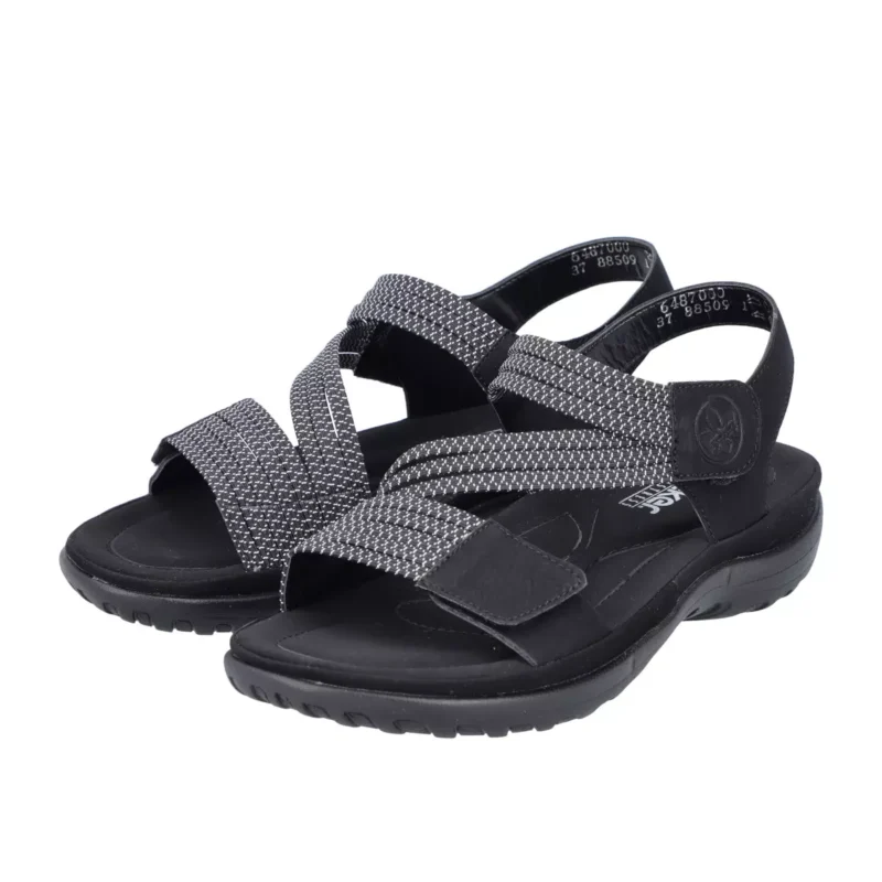 SANDAŁY RIEKER 64870/00 SCHWARZ - obrazek 4