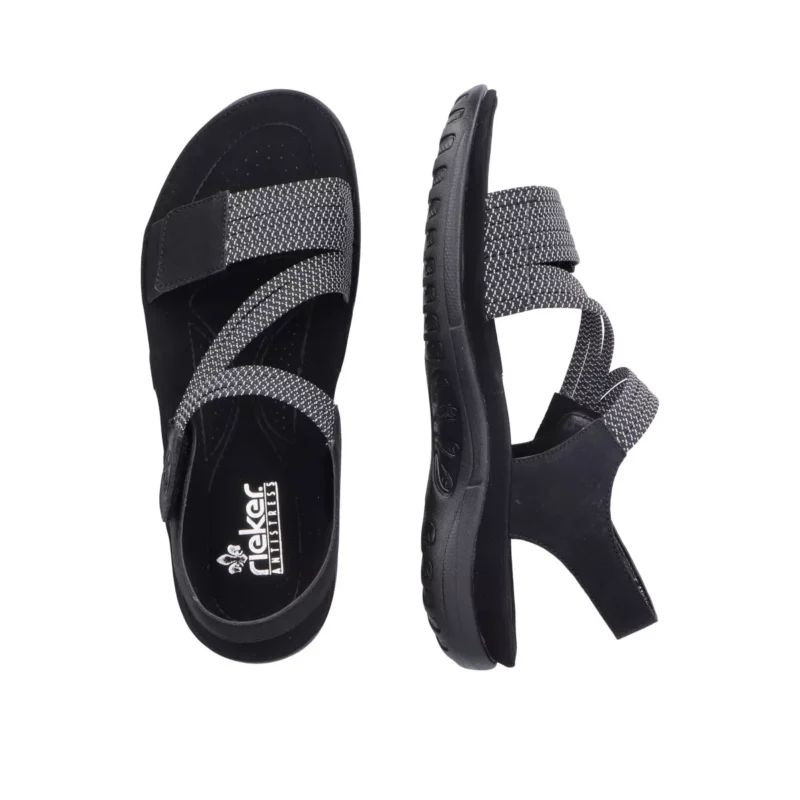 SANDAŁY RIEKER 64870/00 SCHWARZ - obrazek 3