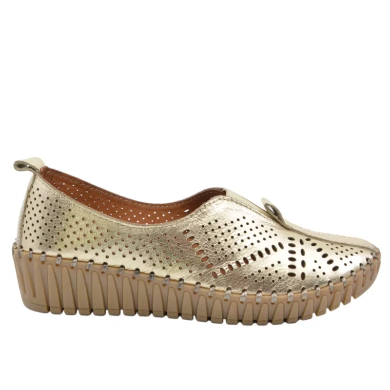 MOKASYNY LA STRADA 398.332.28 METALIC GOLD - obrazek 5