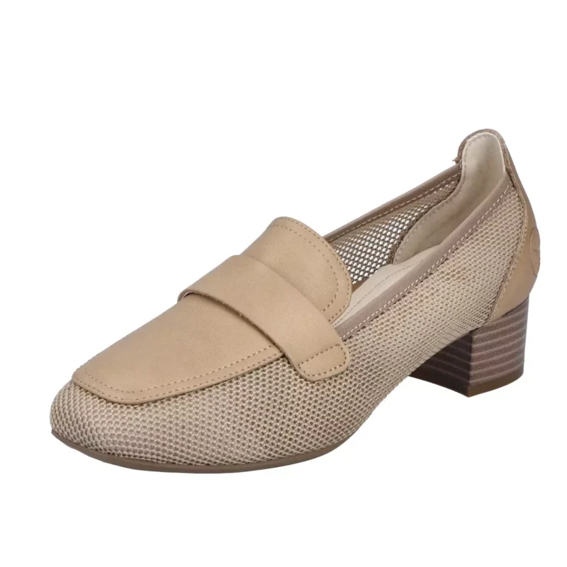 MOKASYNY RIEKER 49250/62 BEIGE - obrazek 10