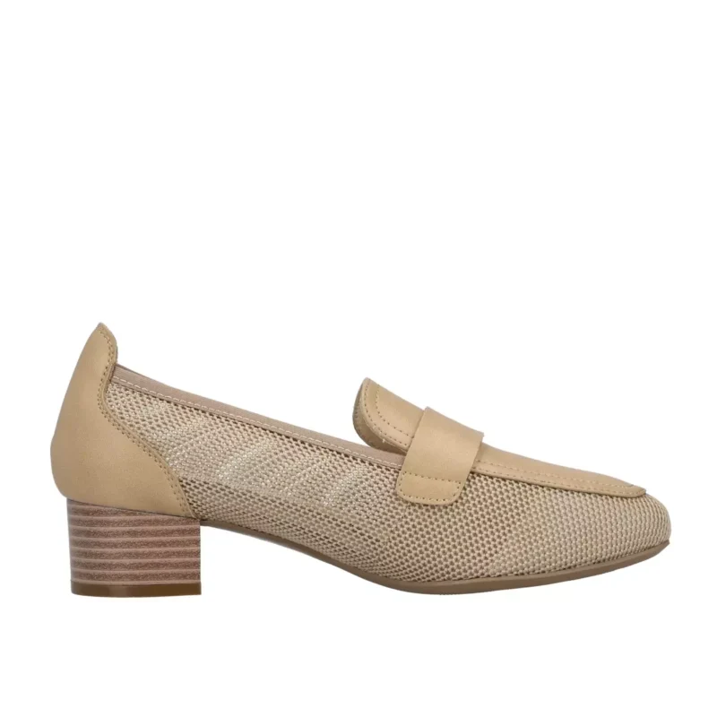 MOKASYNY RIEKER 49250/62 BEIGE - obrazek 9