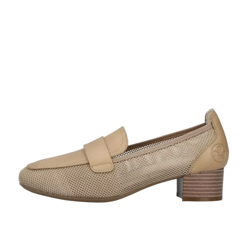 MOKASYNY RIEKER 49250/62 BEIGE - obrazek 6