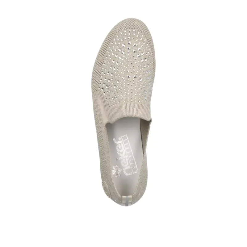 MOKASYNY RIEKER 51989/64 BEIGE - obrazek 7