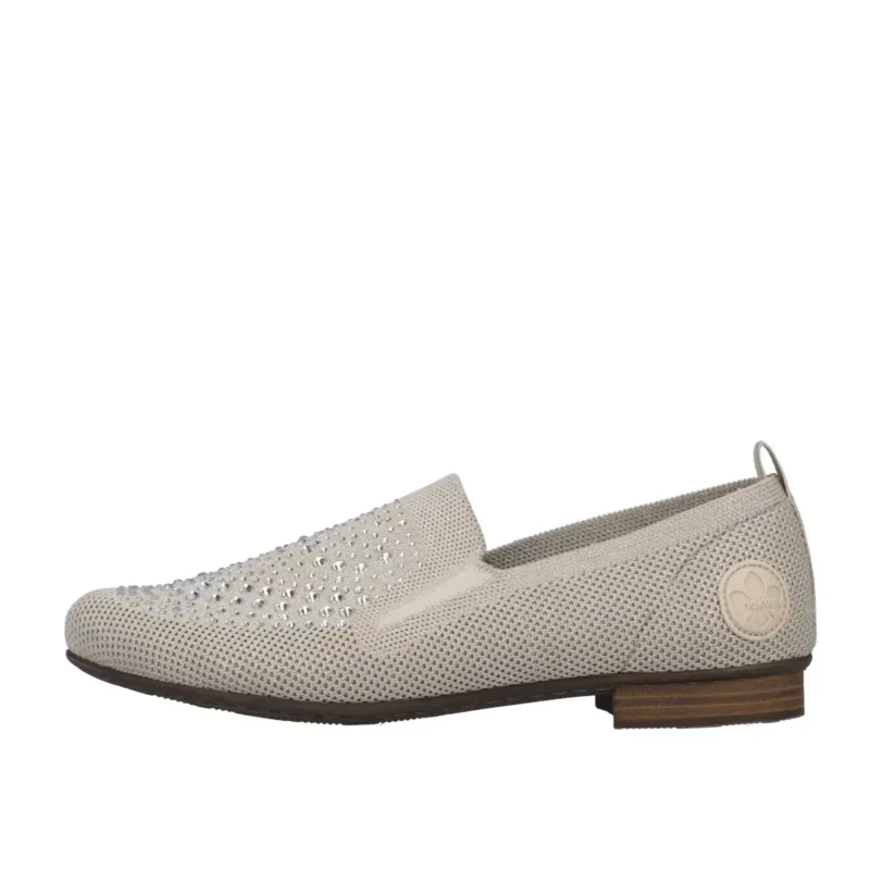 MOKASYNY RIEKER 51989/64 BEIGE - obrazek 6