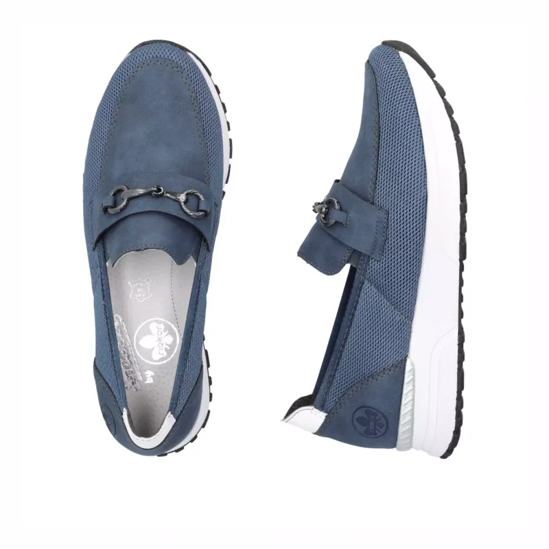 MOKASYNY RIEKER N7455/14 BLAU - obrazek 3