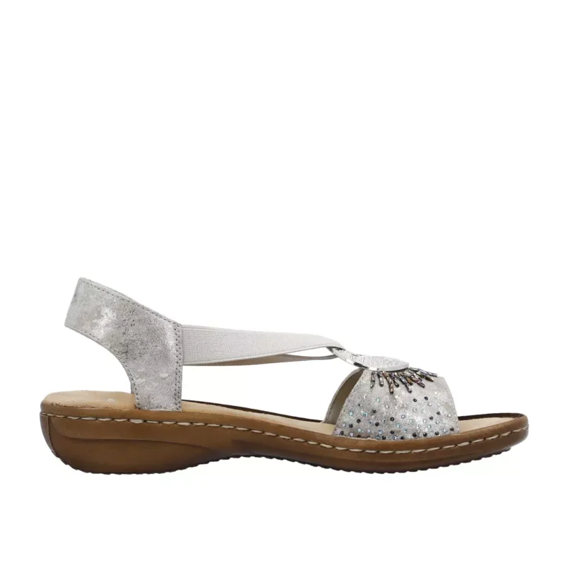 SANDAŁY RIEKER 60880/90 METALLIC - obrazek 9