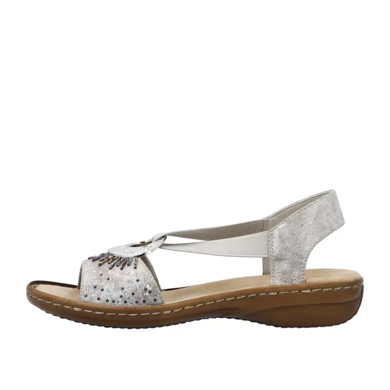 SANDAŁY RIEKER 60880/90 METALLIC - obrazek 6