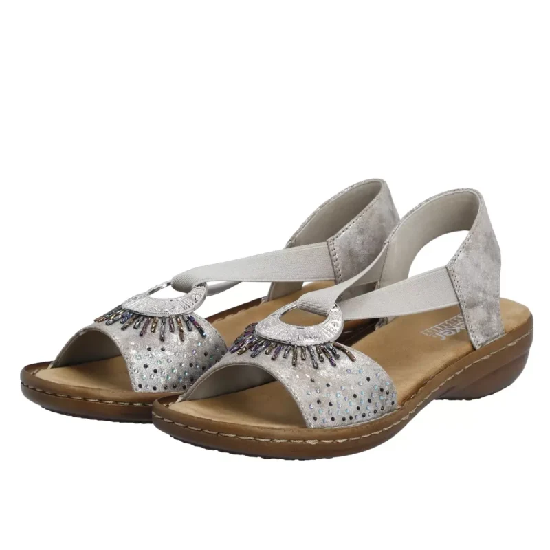SANDAŁY RIEKER 60880/90 METALLIC - obrazek 3