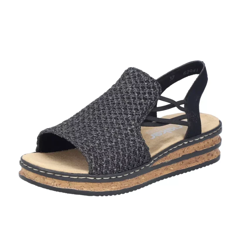 SANDAŁY RIEKER 62941/00 SCHWARZ - obrazek 10