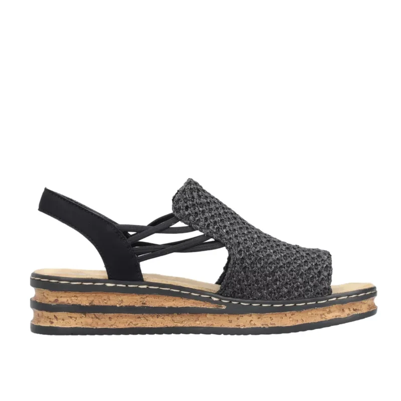 SANDAŁY RIEKER 62941/00 SCHWARZ - obrazek 9