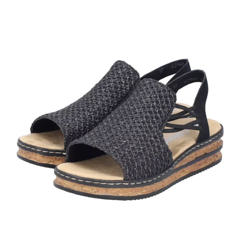 SANDAŁY RIEKER 62941/00 SCHWARZ - obrazek 3