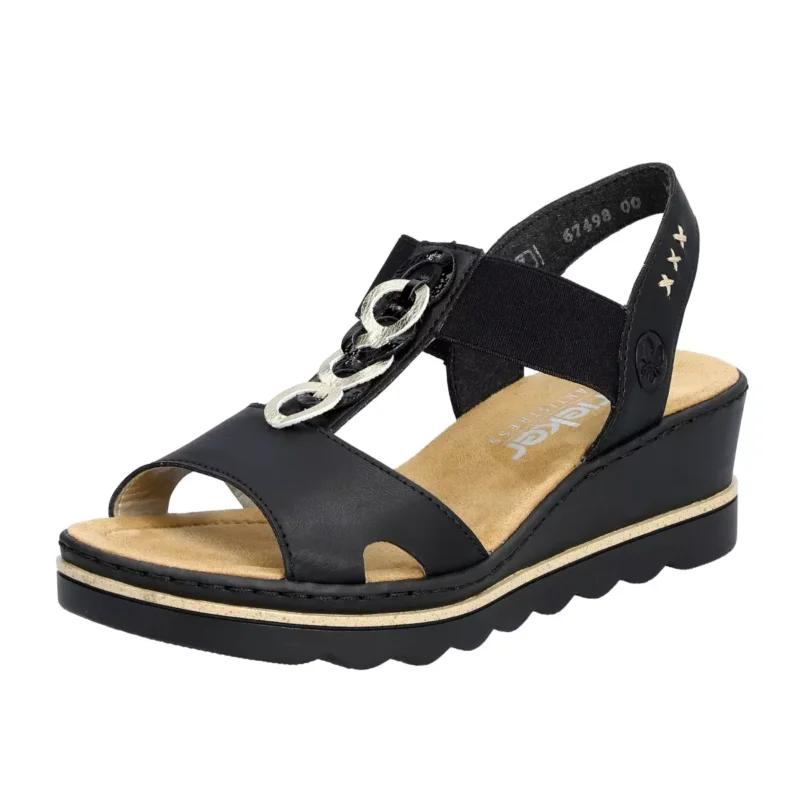 SANDAŁY RIEKER 67498/00 SCHWARZ - obrazek 10