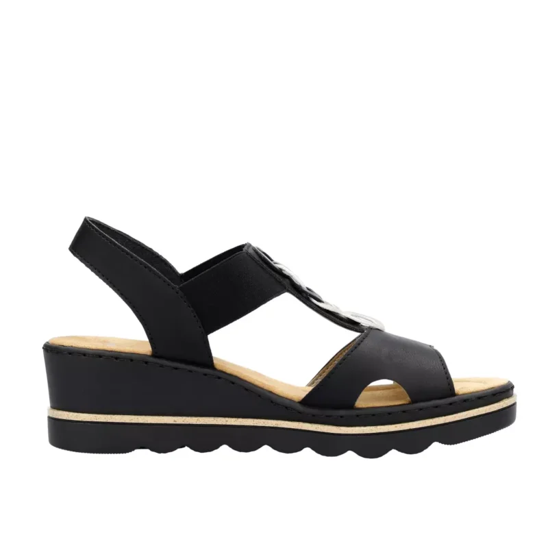 SANDAŁY RIEKER 67498/00 SCHWARZ - obrazek 9