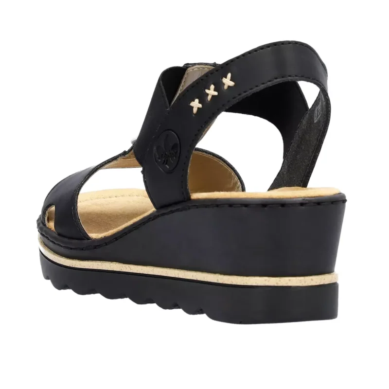 SANDAŁY RIEKER 67498/00 SCHWARZ - obrazek 8